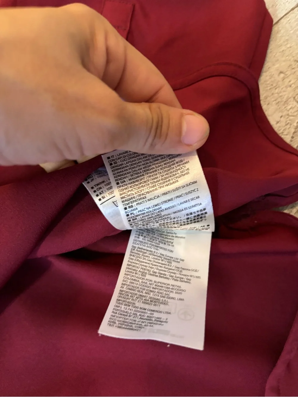 Banana Republic Women’s Burgundy Long Sleeve Tunic Blouse – Size L